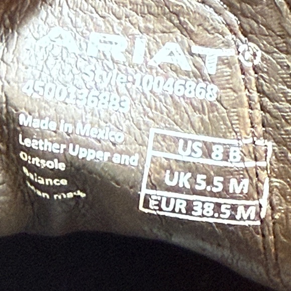 ARIAT WOMEN'S DIXON FASHION BOOTIES snip toe size - Picture 5 of 6